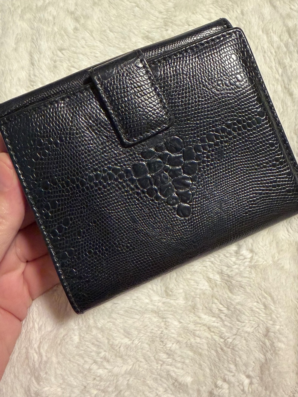 Ferragamo Black croc embossed Leather wallet - Picture 2 of 8